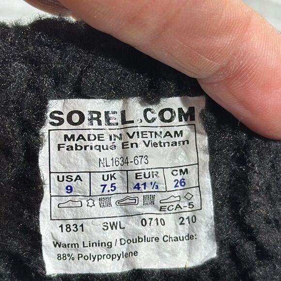 (C) SOREL Tivoli Tweed Winter Snow Boots in Pink and Black Women's size 9 - Picture 10 of 10